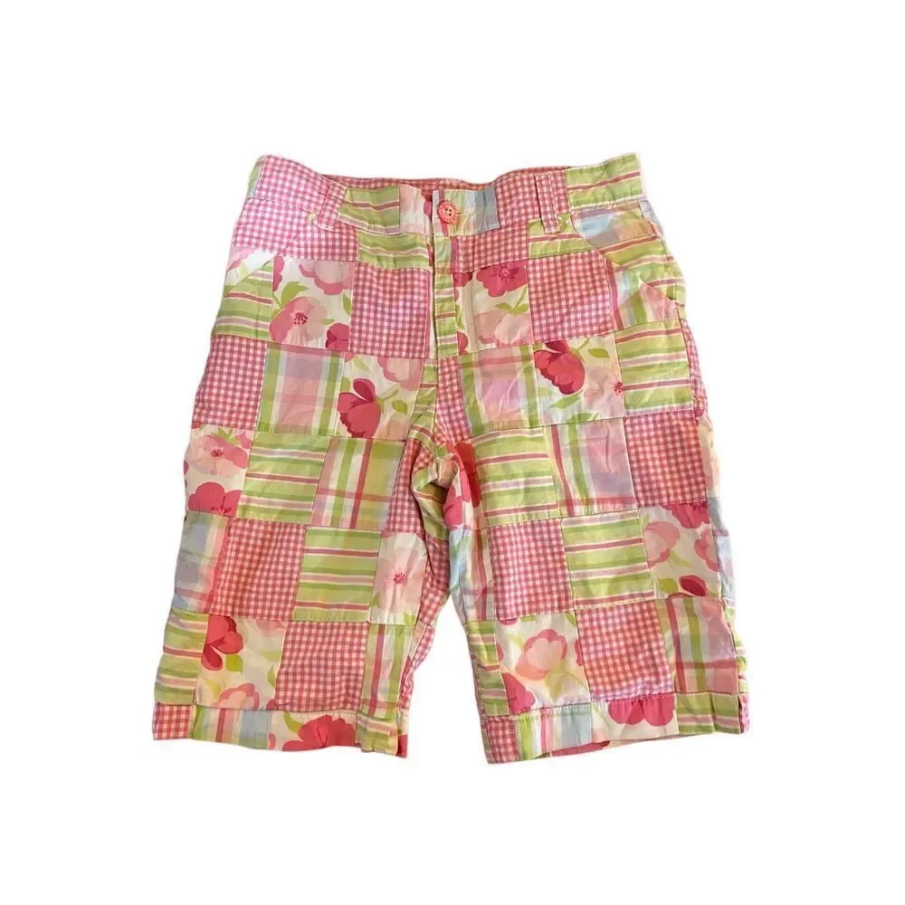 Gymboree, Patchwork girls, butterfly Bermuda shorts, size 12